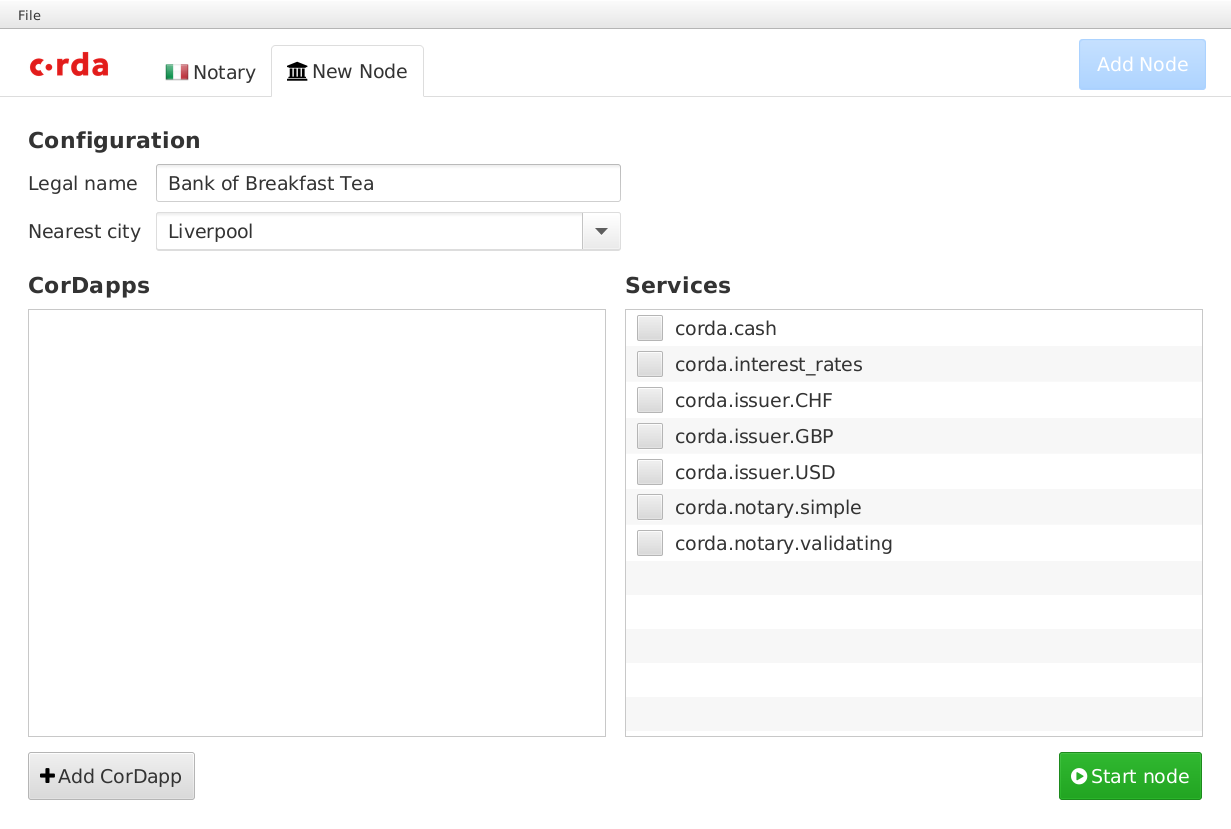 Configure Bank Node