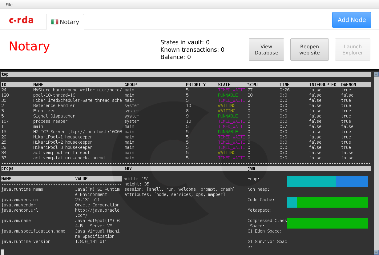 Dashboard for Notary node