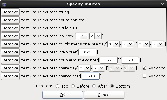 Specify Indices